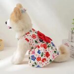 Small Dog Flower Princess Dress Kitty Teddy New Pet Clothes Cute Dog Skirt Summer Thin Pet Accessories Chihuahua Apparel - Image 5