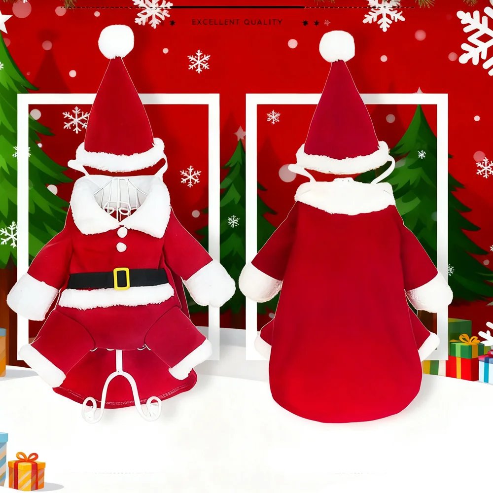 Christmas Dog Santa Claus Outfits For Small Medium Dogs Funny Cosplay Costume Cat Clothing Dressed Up Yorkshire Pug Pet Clothes Christmas Dog Santa Claus Outfits For Small Medium Dogs Funny Cosplay Costume Cat Clothing Dressed Up Yorkshire Pug Pet Clothes