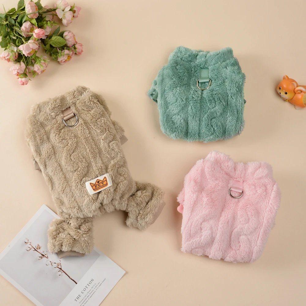 Pet Dog Clothes Cozy Soft Fleece Puppy Cat Jumpsuit For Small Medium Dogs Cats Winter Warm Clothes With Elasicity Yorkshire Pug Pet Dog Clothes Cozy Soft Fleece Puppy Cat Jumpsuit For Small Medium Dogs Cats Winter Warm Clothes With Elasicity Yorkshire Pug
