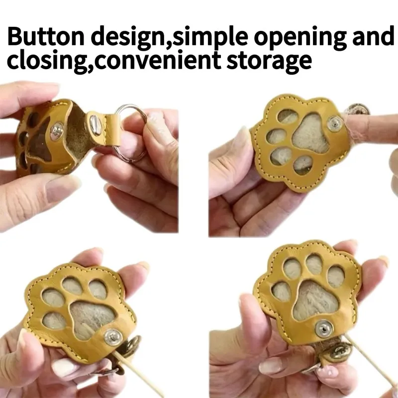 Pet Hair Memorial Keychain PU Leather Keepsake Locket for Cat Dog Fur Pet Hair Storage Pendant Handbag Hanging Accessories Pet Hair Memorial Keychain PU Leather Keepsake Locket for Cat Dog Fur Pet Hair Storage Pendant Handbag Hanging Accessories