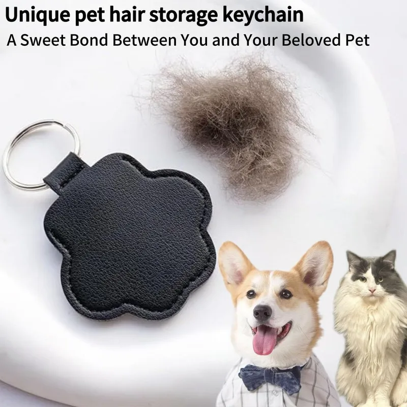 Pet Hair Memorial Keychain PU Leather Keepsake Locket for Cat Dog Fur Pet Hair Storage Pendant Handbag Hanging Accessories Pet Hair Memorial Keychain PU Leather Keepsake Locket for Cat Dog Fur Pet Hair Storage Pendant Handbag Hanging Accessories