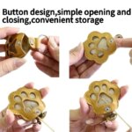 Pet Hair Memorial Keychain PU Leather Keepsake Locket for Cat Dog Fur Pet Hair Storage Pendant Handbag Hanging Accessories - Image 5