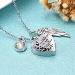Angel Heart Wings Ashes Keepsake Cremation Memorial Urn Necklace For Gift - Image 4