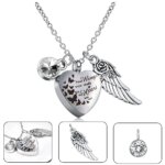 Angel Heart Wings Ashes Keepsake Cremation Memorial Urn Necklace For Gift - Image 2