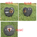 Personalized Pet Memorial Stone with Photo Printing Dog Grave Marker Plaque Custom Pet Memorial Garden Stone Slate with Name - Image 6
