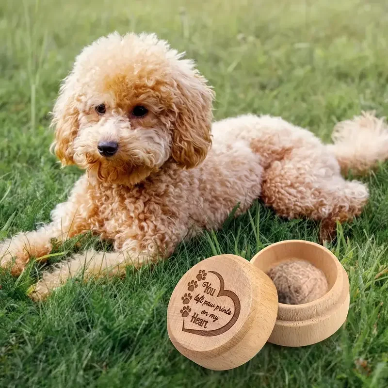 Dog Hair Keepsake Box Wood Pet Hair Keepsake Box Durable Pet Memorial Box Tooth Collection Memorial Box For Dog And Cat Ashes