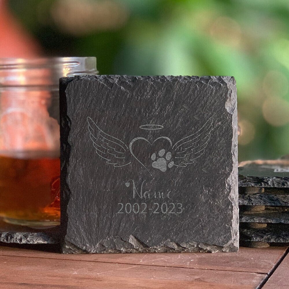 Personalized Pet Memorial Stone Custom Dogs Name of Death Personalized Pet Loss Gifts Dog Grave Marker Plaque Tombstone Custom