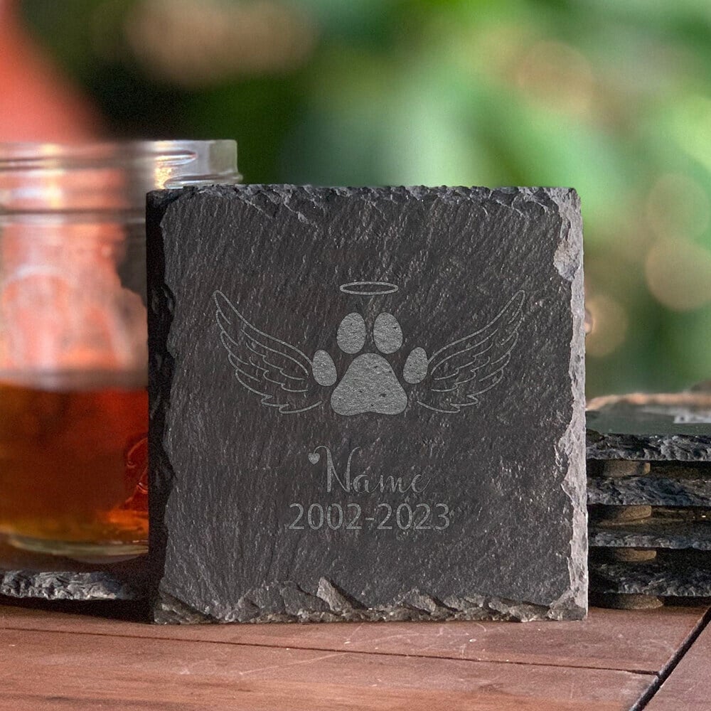 Personalized Pet Memorial Stone Custom Dogs Name of Death Personalized Pet Loss Gifts Dog Grave Marker Plaque Tombstone Custom