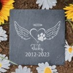Personalized Pet Memorial Stone Custom Dogs Name of Death Personalized Pet Loss Gifts Dog Grave Marker Plaque Tombstone Custom - Image 4