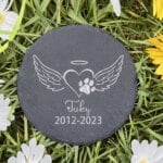 Personalized Pet Memorial Stone Custom Dogs Name of Death Personalized Pet Loss Gifts Dog Grave Marker Plaque Tombstone Custom - Image 2