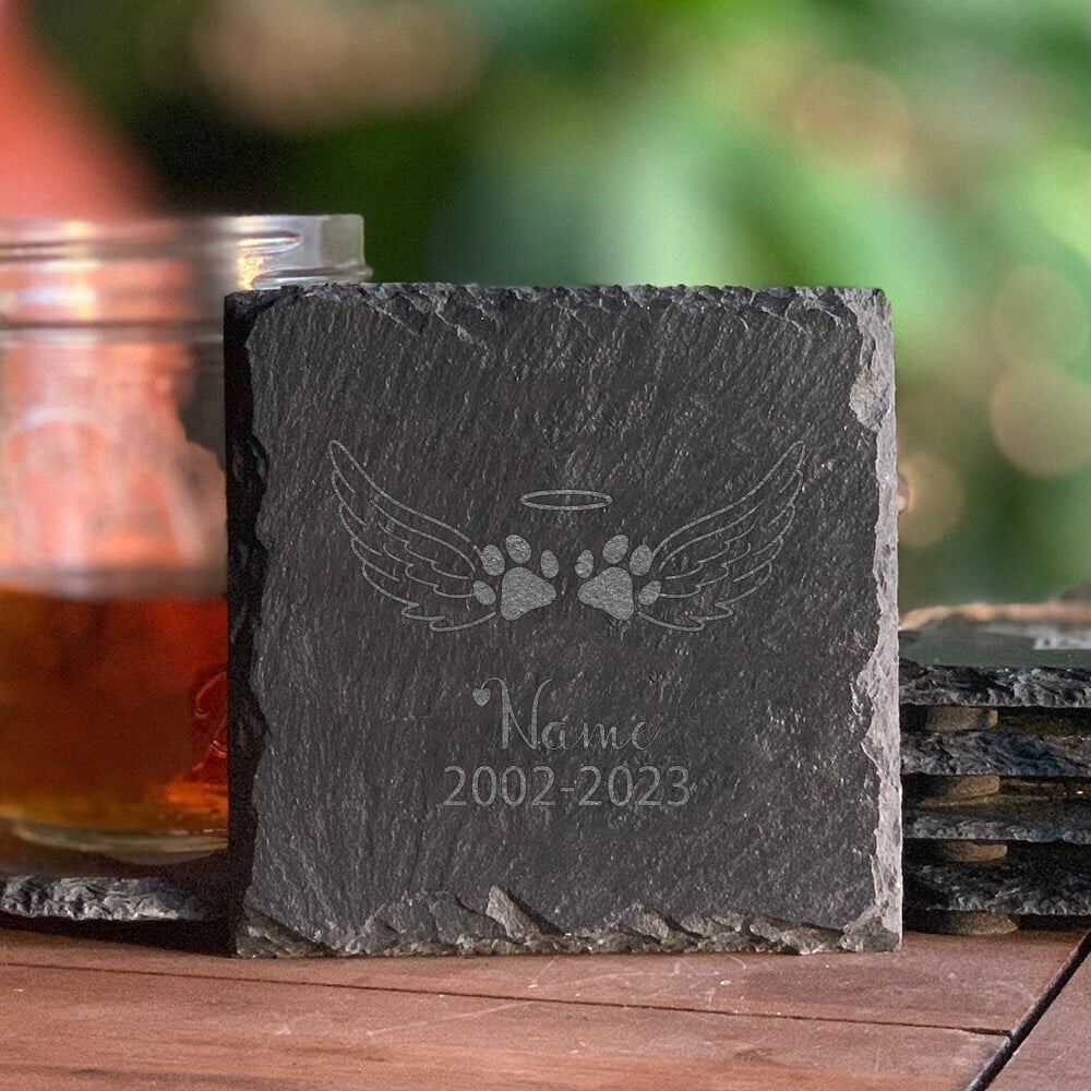 Personalized Pet Memorial Stone Custom Dogs Name of Death Personalized Pet Loss Gifts Dog Grave Marker Plaque Tombstone Custom