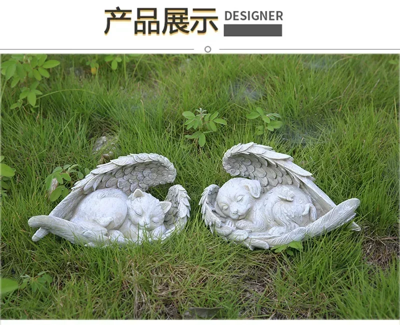 Pet Tombstone Dog Cat Tombstone Memorial Stone Personalized Memorial Stone Resin Statue Creative Angel Dog Cat Ornament Pet Tombstone Dog Cat Tombstone Memorial Stone Personalized Memorial Stone Resin Statue Creative Angel Dog Cat Ornament