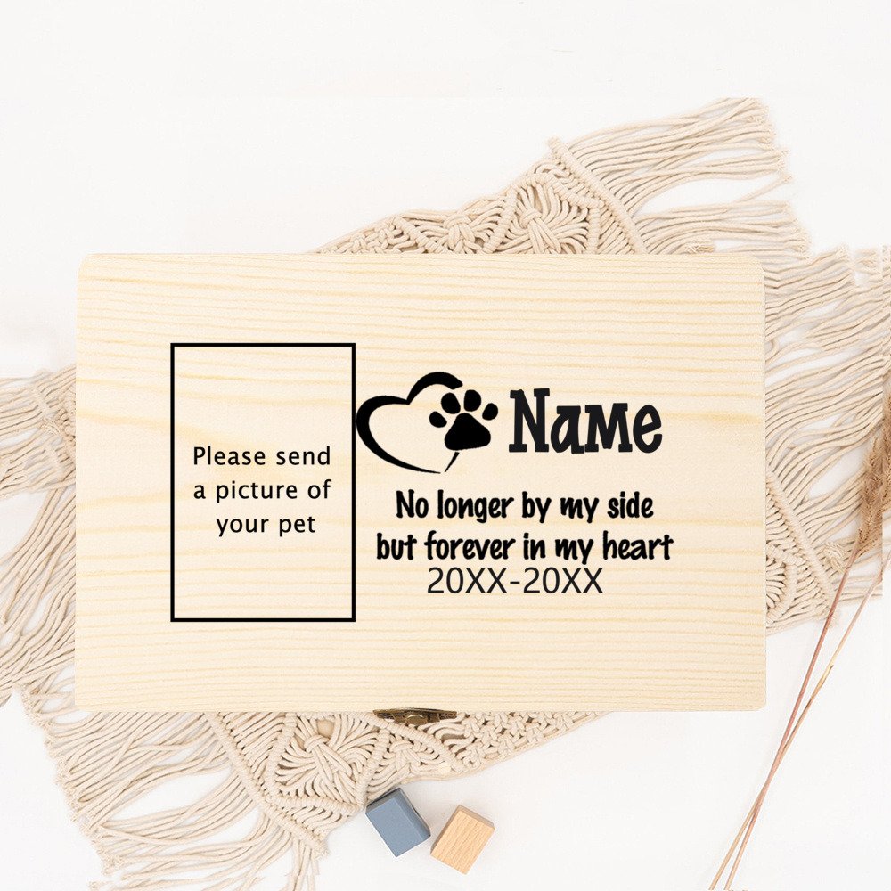 Personalized Pet Urn Customize Name Dog Memory Wood Box Remembrance Gift  Ashes Loss Pet Memorial Urns for Dogs or Cat