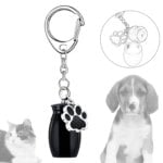 Small Keychain Pet Urn Portable Keep Precious Memories Keepsake Pet Hair Storage Jar Souvenir for Rabbit Kitty Bunny Puppy - Image 3