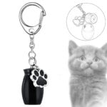 Small Keychain Pet Urn Portable Keep Precious Memories Keepsake Pet Hair Storage Jar Souvenir for Rabbit Kitty Bunny Puppy - Image 4