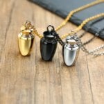 High Quality Mini Bone Ash Pendant Removable Stainless Steel Cinerary Urn with Necklace Well Sealed Memorial Pendant Jar