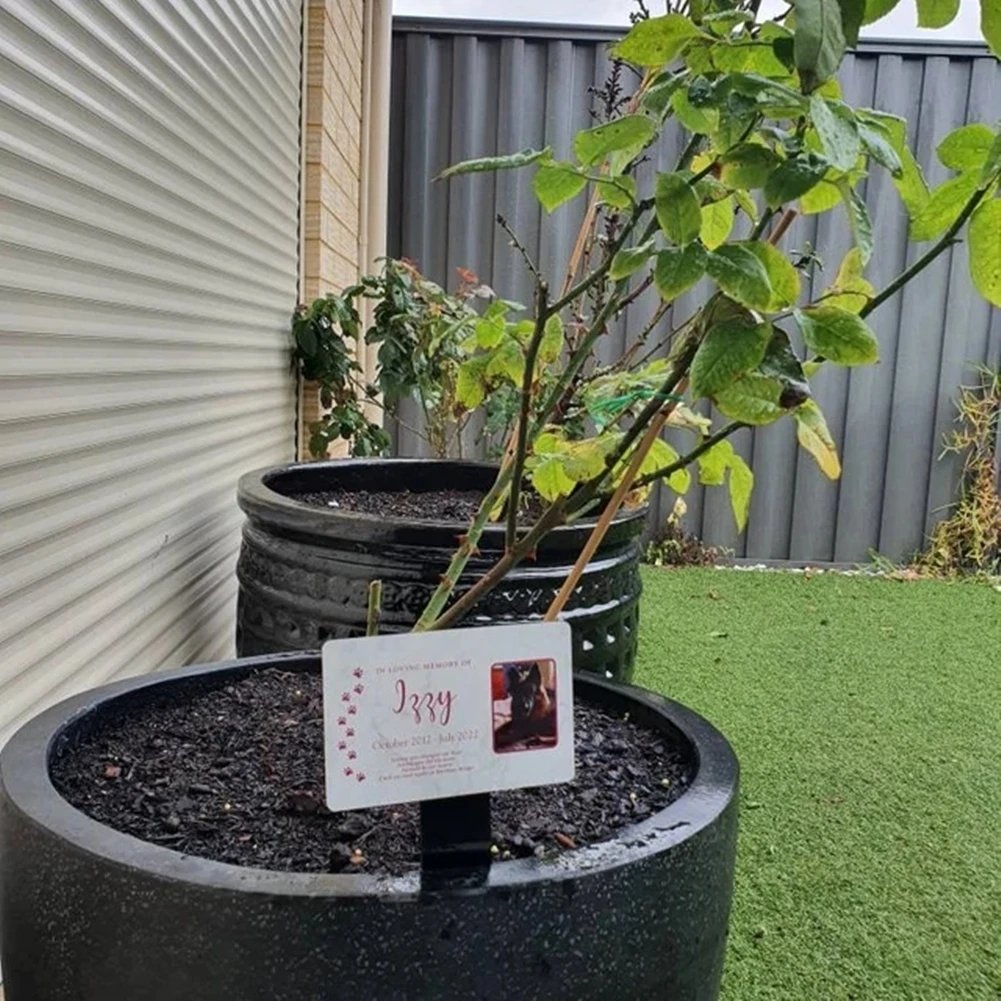 Personalised Pet Memorial Stake Acrylic Marker Grave Pet Gravestones Cat Dog Souvenirs Pet Loss Add Photo And Text Memorial Gift