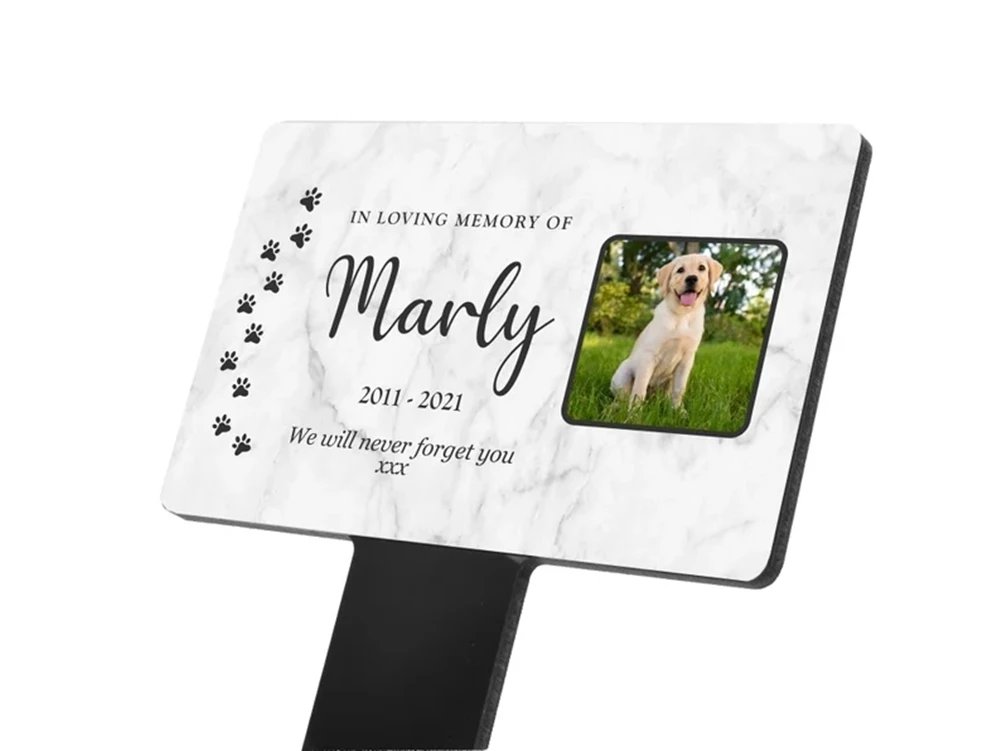 Personalised Pet Memorial Stake Acrylic Marker Grave Pet Gravestones Cat Dog Souvenirs Pet Loss Add Photo And Text Memorial Gift