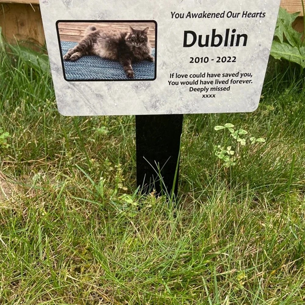 Personalised Pet Memorial Stake Acrylic Marker Grave Pet Gravestones Cat Dog Souvenirs Pet Loss Add Photo And Text Memorial Gift