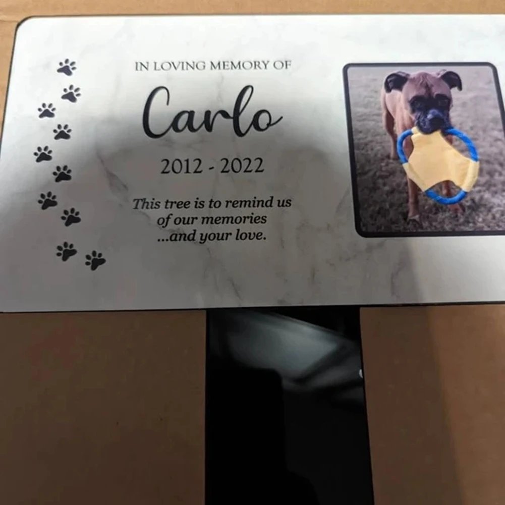 Personalised Pet Memorial Stake Acrylic Marker Grave Pet Gravestones Cat Dog Souvenirs Pet Loss Add Photo And Text Memorial Gift