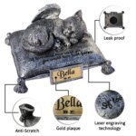 Personalized Pet Urns for Cat Ashes, Resin Pet Cat Memorial Cremation Urns, Angel Cat Memorial Statue Gift - Image 2