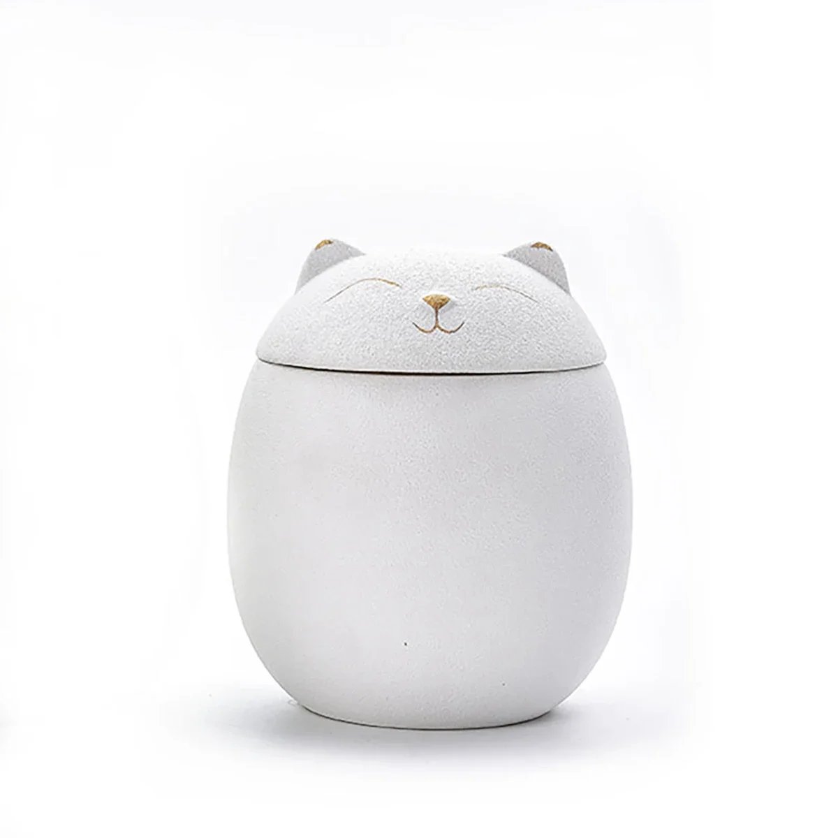 500ml Black/White Urn for Pet Ashes Cat Shape Memorial Cremation Urns-Handcrafted Decorative Urns for Funeral Cat urn Dog urn