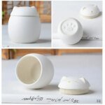 500ml Black/White Urn for Pet Ashes Cat Shape Memorial Cremation Urns-Handcrafted Decorative Urns for Funeral Cat urn Dog urn - Image 5