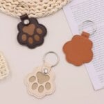 Pet Hair Memorial Keychain PU Leather Keepsake Locket for Cat Dog Fur Pet Hair Storage Pendant Handbag Hanging Accessories - Image 2