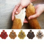 Pet Hair Commemorative Keychain Pu Leather Cat And Dog Fur Souvenir Keychain Dog Paw Pendant Pet Hair Storage Pendant Decoration - Image 5