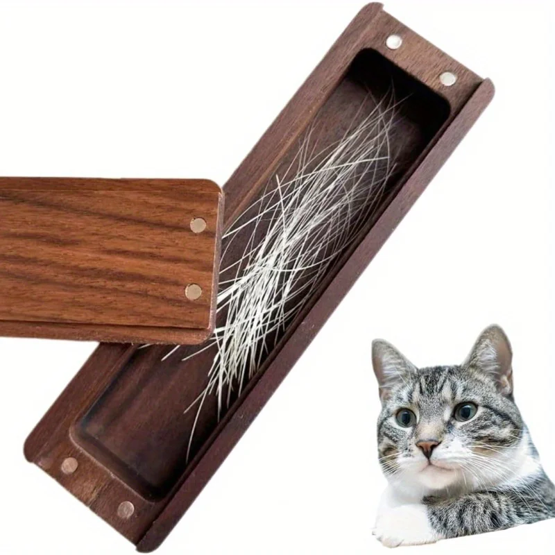 Elegant Walnut Wood Cat Whisker & Beard Hair Storage Box with Magnetic Closure - Keepsake Organizer for Pet Owners, Keepsake Box Elegant Walnut Wood Cat Whisker & Beard Hair Storage Box with Magnetic Closure - Keepsake Organizer for Pet Owners, Keepsake Box