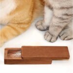 Elegant Walnut Wood Cat Whisker & Beard Hair Storage Box with Magnetic Closure - Keepsake Organizer for Pet Owners, Keepsake Box - Image 3