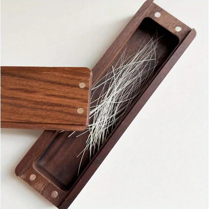 Elegant Walnut Wood Cat Whisker & Beard Hair Storage Box with Magnetic Closure - Keepsake Organizer for Pet Owners, Keepsake Box Elegant Walnut Wood Cat Whisker & Beard Hair Storage Box with Magnetic Closure - Keepsake Organizer for Pet Owners, Keepsake Box