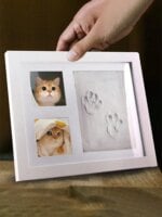 Pet Paw Print Photo Frame Dog Cat Footprints Commemorative Mud Table Photo Frame Baby Hand and Foot Print Photo Frame - Image 5