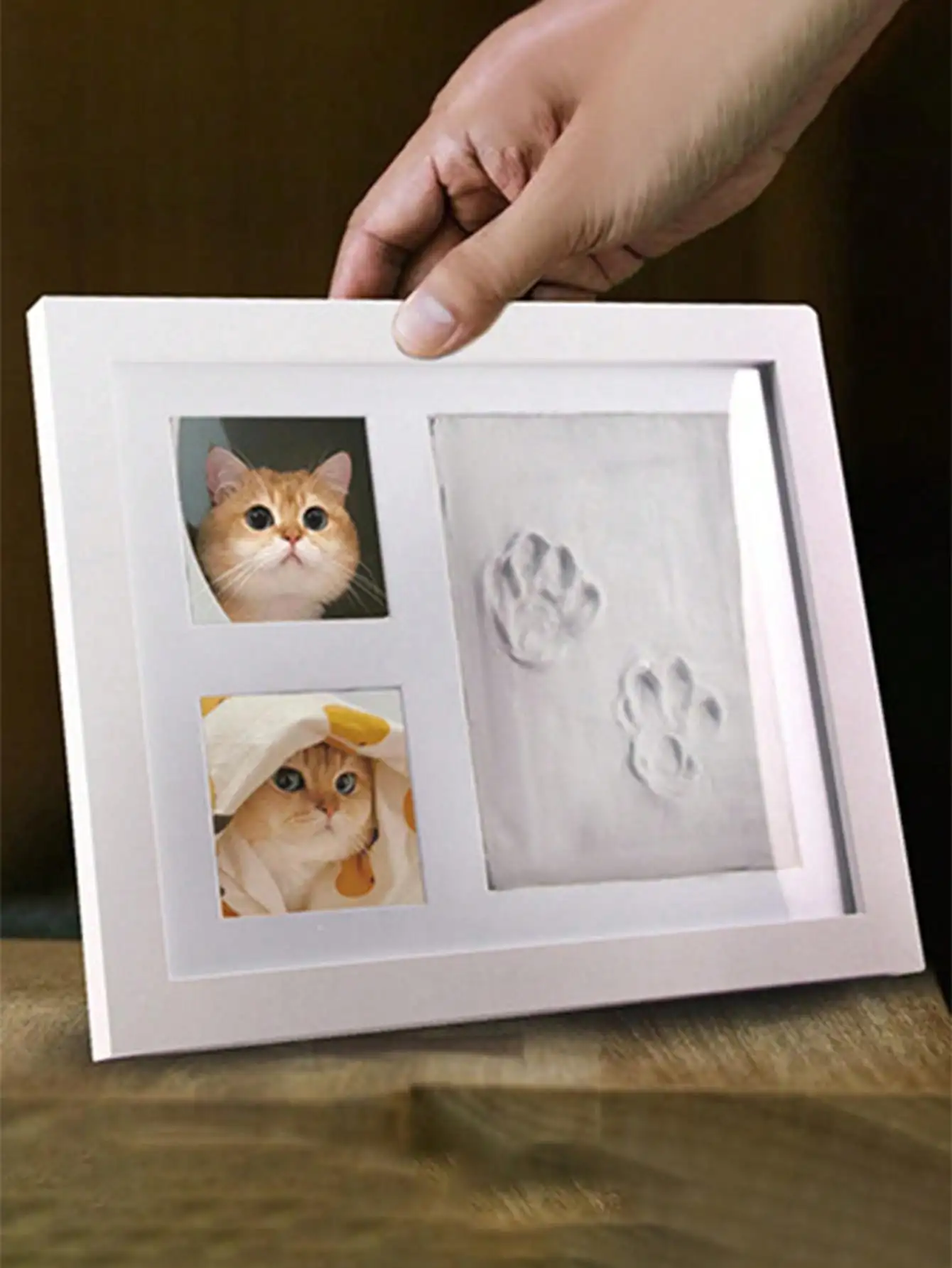 Pet Paw Print Photo Frame Dog Cat Footprints Commemorative Mud Table Photo Frame Baby Hand and Foot Print Photo Frame Pet Paw Print Photo Frame Dog Cat Footprints Commemorative Mud Table Photo Frame Baby Hand and Foot Print Photo Frame