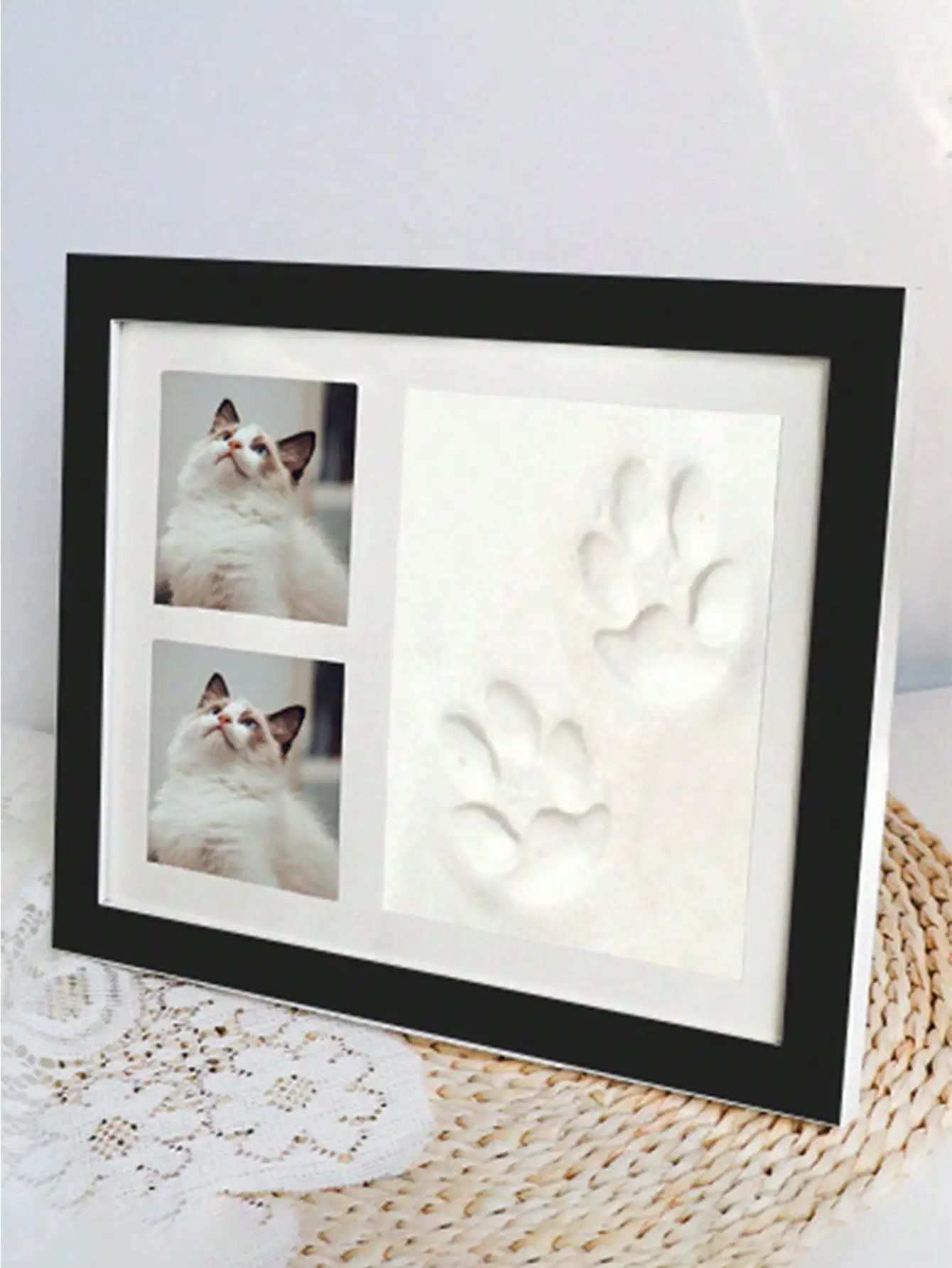 Pet Paw Print Photo Frame Dog Cat Footprints Commemorative Mud Table Photo Frame Baby Hand and Foot Print Photo Frame Pet Paw Print Photo Frame Dog Cat Footprints Commemorative Mud Table Photo Frame Baby Hand and Foot Print Photo Frame