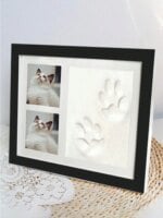 Pet Paw Print Photo Frame Dog Cat Footprints Commemorative Mud Table Photo Frame Baby Hand and Foot Print Photo Frame - Image 4