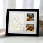 Pet Paw Print Photo Frame Dog Cat Footprints Commemorative Mud Table Photo Frame Baby Hand and Foot Print Photo Frame