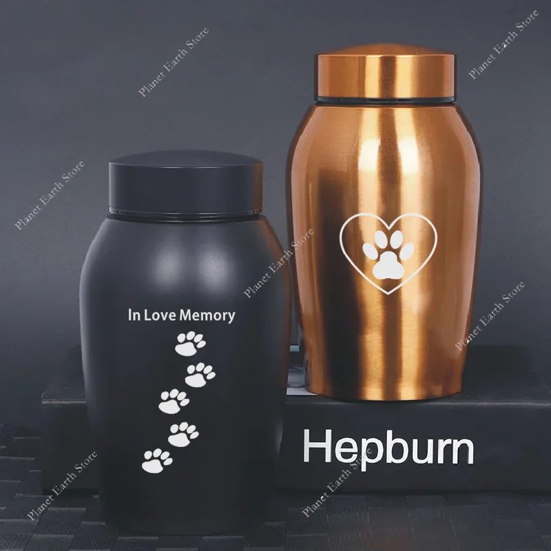 2025 Stainless Steel Dog Ashes Urn Dog Cat Bird Mouse Cremation Ashes Urn Pet Souvenir Jar Sealed Funeral for Dogs Supplies