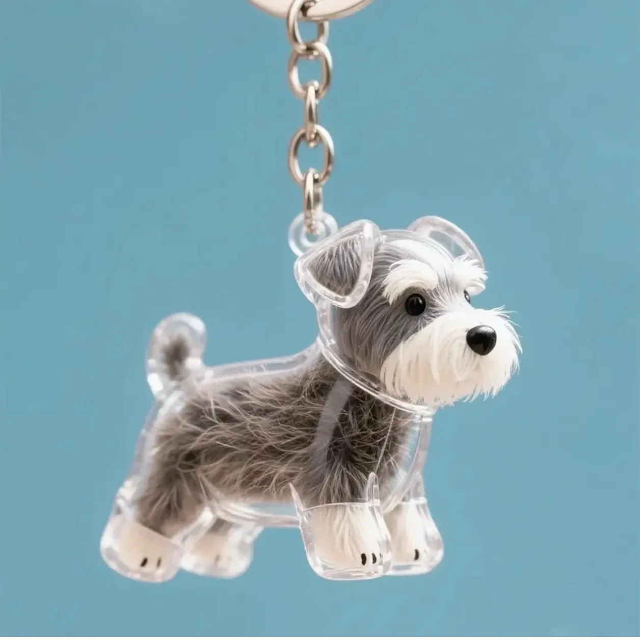 Dog Hair Storage Cute Pendant Keychain Bag Pendant Couple Car Key Chains Jewelry Souvenir Collection Gift Decoration Accessories