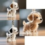 Dog Hair Storage Cute Pendant Keychain Bag Pendant Couple Car Key Chains Jewelry Souvenir Collection Gift Decoration Accessories - Image 2
