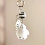 Flocking Cartoon Keychain Cute Seal Penguin Polar Bear Pendant Bag Decoration Keyring Car Key Holder Keychains Gift Fashionable - Image 2
