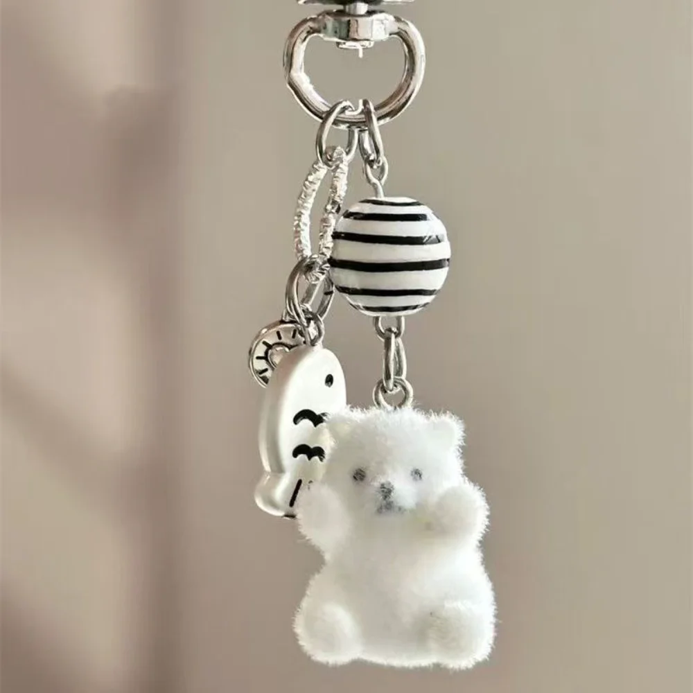 Flocking Cartoon Keychain Cute Seal Penguin Polar Bear Pendant Bag Decoration Keyring Car Key Holder Keychains Gift Fashionable Flocking Cartoon Keychain Cute Seal Penguin Polar Bear Pendant Bag Decoration Keyring Car Key Holder Keychains Gift Fashionable