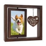 MXLA Pet Memorial Picture Frame for 4x6'' Photo Dog Loss Sympathy Gift with Rotating Photo Frame Home Table Decors - Image 3