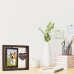 MXLA Pet Memorial Picture Frame for 4x6'' Photo Dog Loss Sympathy Gift with Rotating Photo Frame Home Table Decors - Image 2