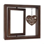 MXLA Pet Memorial Picture Frame for 4x6'' Photo Dog Loss Sympathy Gift with Rotating Photo Frame Home Table Decors