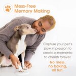 Pet Memorial Box & Paw Print Kit - Keepsake Urn for Pets, Stores Ashes, Collar, Toys. Includes Clay, Black. - Image 4