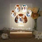 Personalized Pet Memorial Night Light Custom LED Photo Frame with Name Date Acrylic Wooden Stand for Loss Dog Cat Home Decor - Image 6