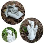 Wholesale Resin Pet Memorial Angel Cat Dog Stone Style Grave Marker Factory Direct
