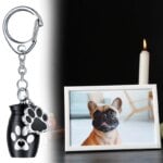 Pet Paw Print Cremation Pendant Ashes Holder Keepsake Cat Dog Memorial Urn Keychains Aluminum Alloy Pet Souvenir - Image 5