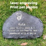 Customized Pet gravestone Memorial Stone Outdoor Dog Grave Marker Cat Garden Tombstone Headstone Remembrance Pet Loss Gift
